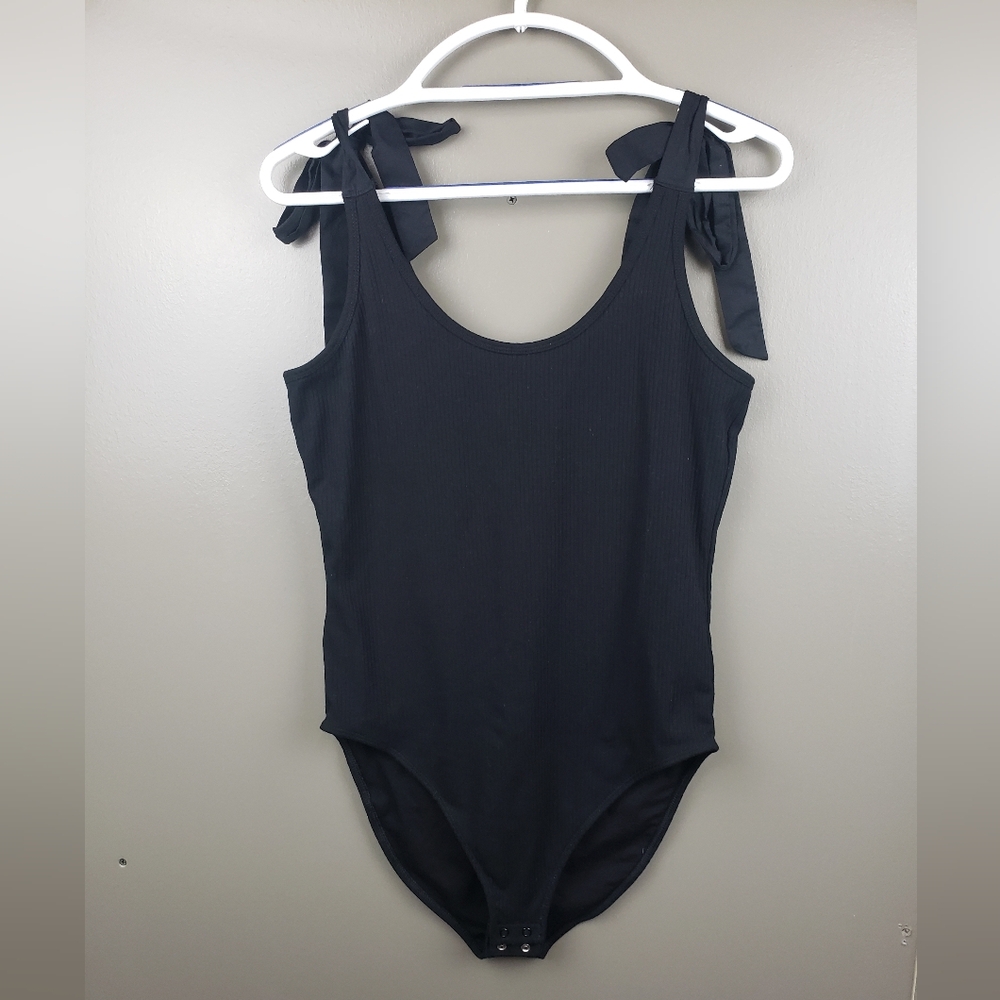 Old Navy Juniors Bodysuit Black Size Large 2023 Cotton Modal Spandex